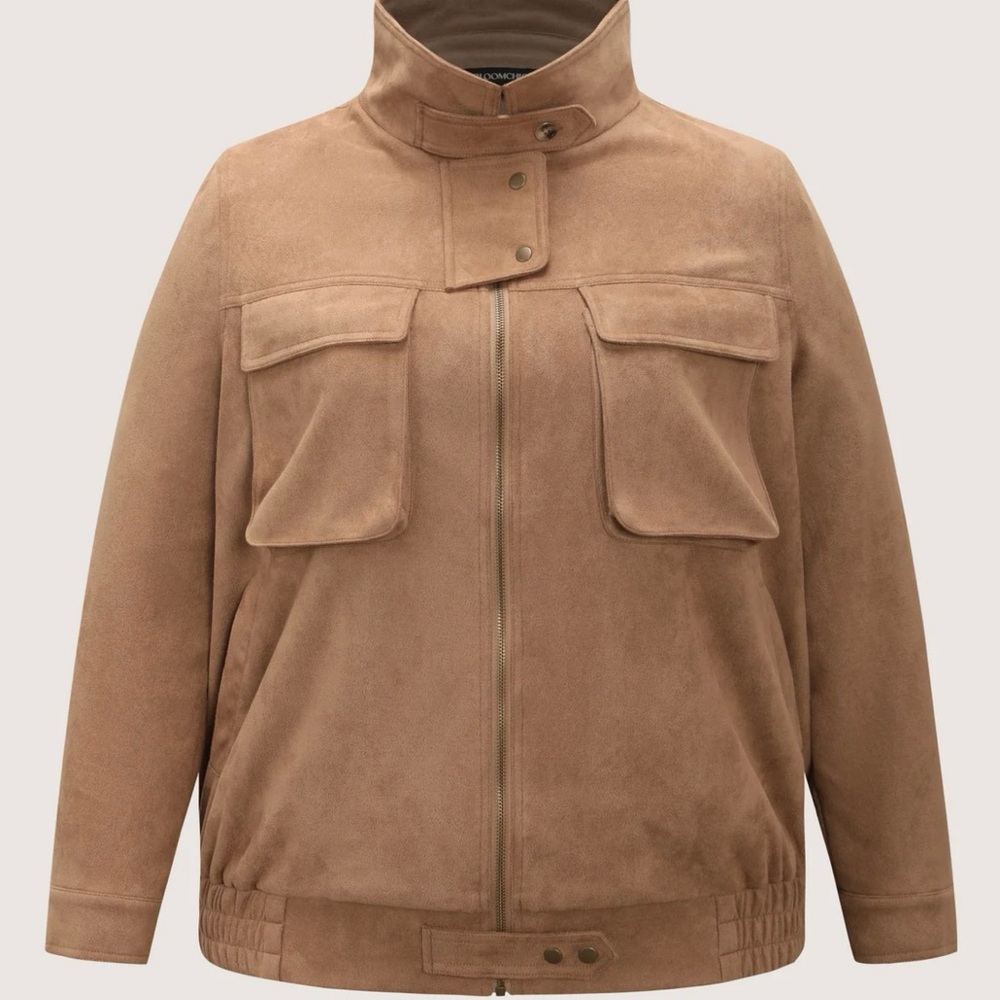 Suede Field Jacket - Tan